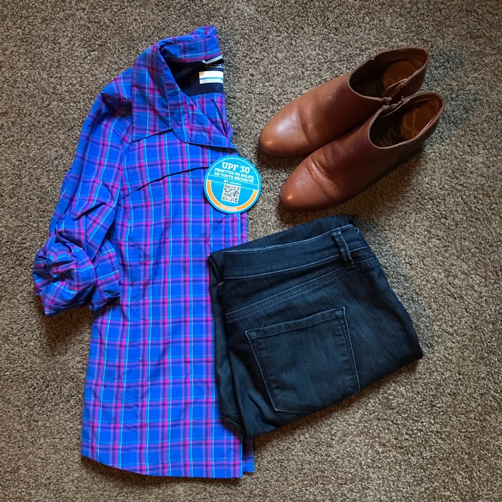 NWT Columbia Plaid Long Sleeve